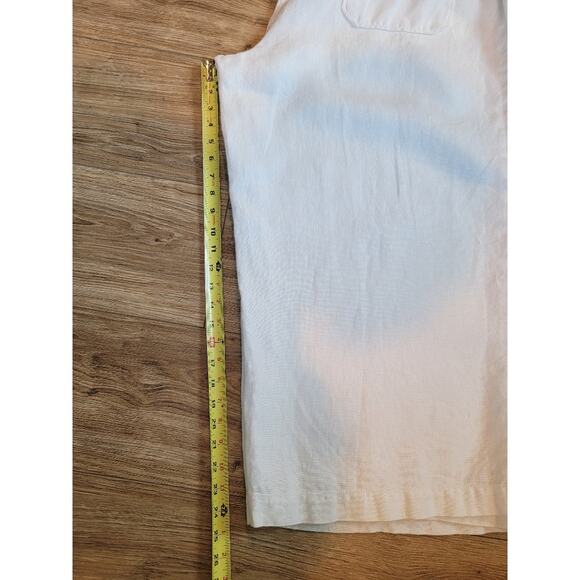 Eileen Fisher Organic Linen Capri Pants 2XL Plus Size Wide Leg White READ - Picture 8 of 14
